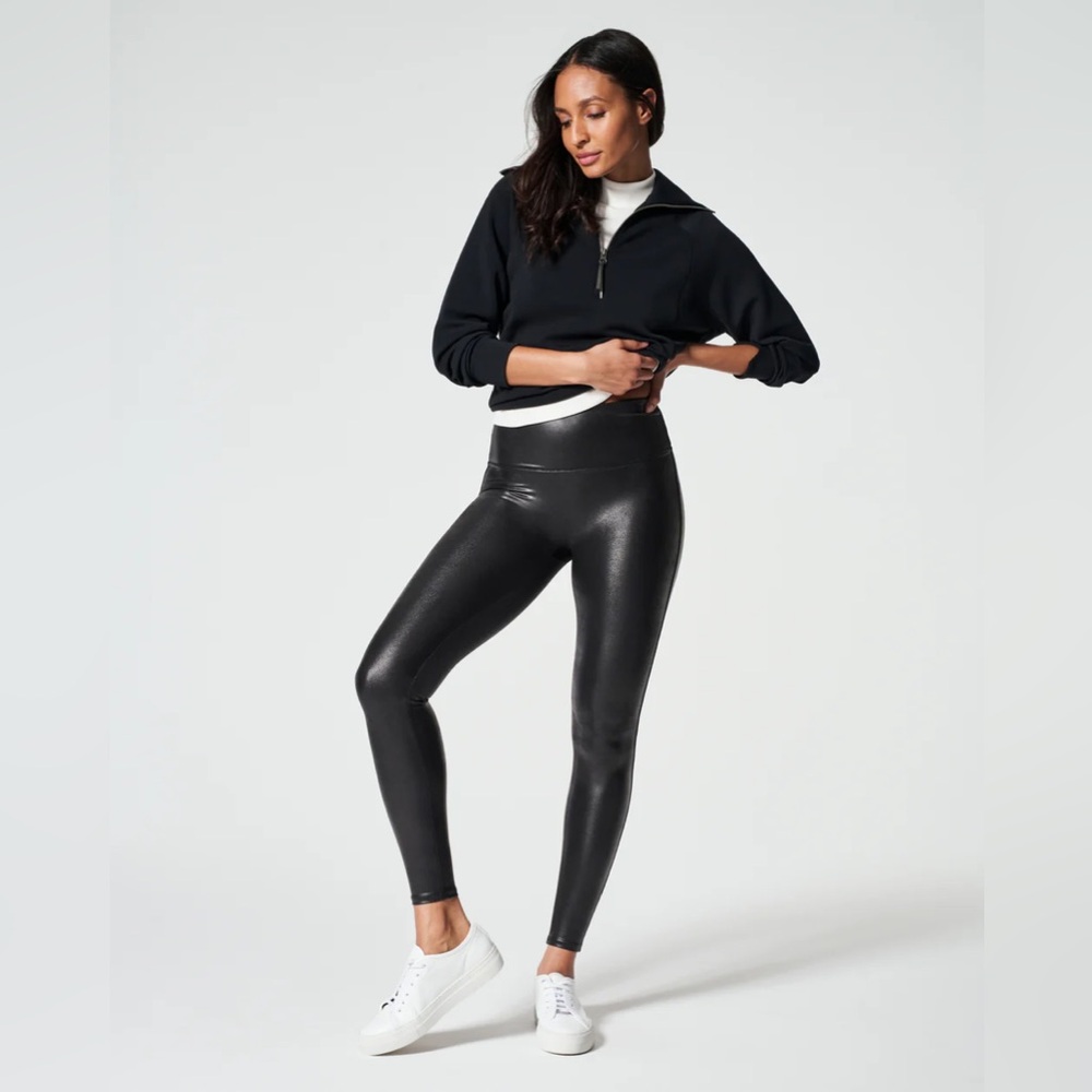 NWT Spanx Faux Leather Legging Size Large